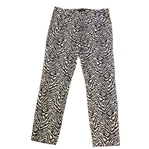 Banana Republic Sloan Fit Pant Women's Zebra Print Sz 8 - Picture 5 of 13